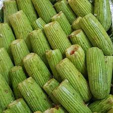 A kilo of zucchini is ready to be cooked