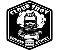 Cloud shot burger and drinks