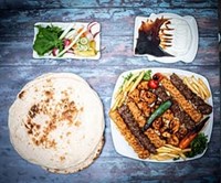 Half a bowl of mixed grills