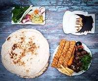 Meat tikka with chicken kebab